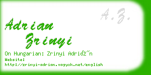 adrian zrinyi business card
